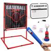 Children'S Baseball Rack Throwing Ball Practice Scoring Game Cloth Target Automatic Launch Indoor Outdoor Sports Toys