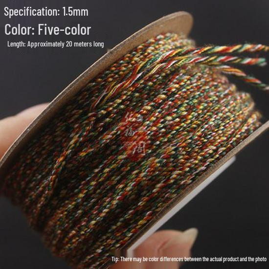 Multi-Color Hand-Twisted Cotton Rope for Beading and DIY Projects