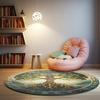 Celtic Tree of Life Chenille Large Round Area Rug Nature Mandala Design Ancient Spiritual Decor Bedroom Living Room Circle Rug