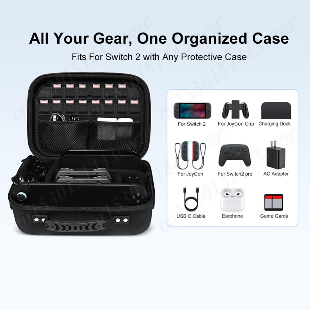 For Switch 2 Storage Bag Case Large-capacity Protector Box Case Anti-Scratch Hard Shell Carrying Case for Switch2 2026 Accessory
