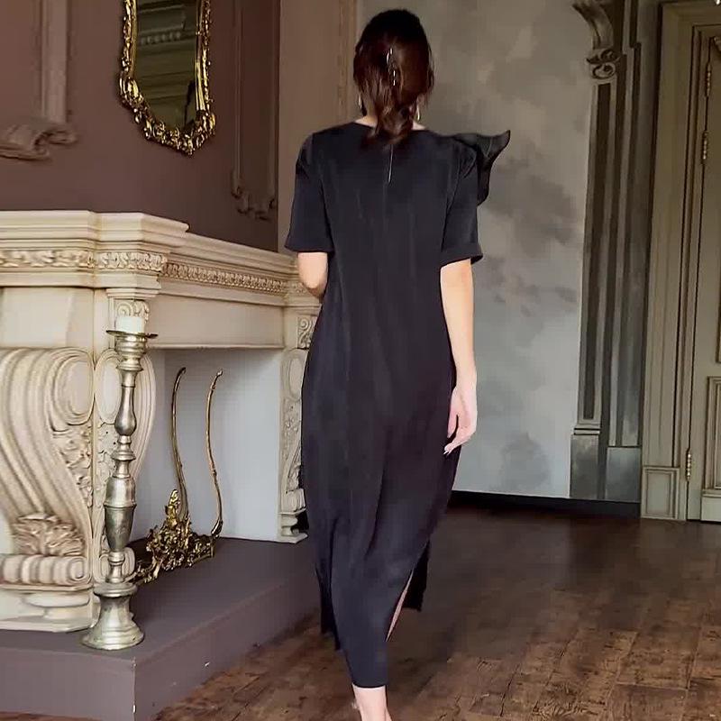 Rochie de vară 2024 pentru femei, modă, dantelă, plasă, croială slim