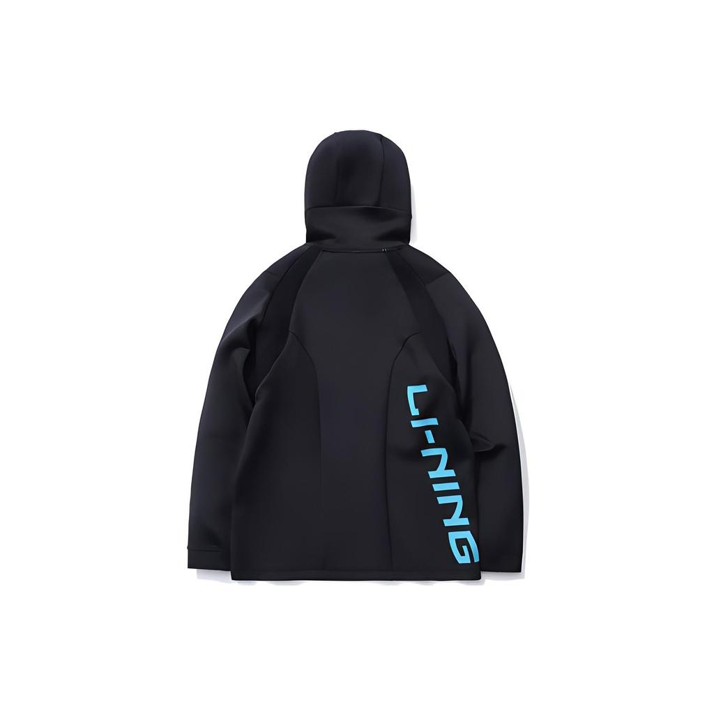 Li-Ning Sports Basketball Series Alphabet Printing Pullover Hoodie 'Black' Men's AWDR089-1
