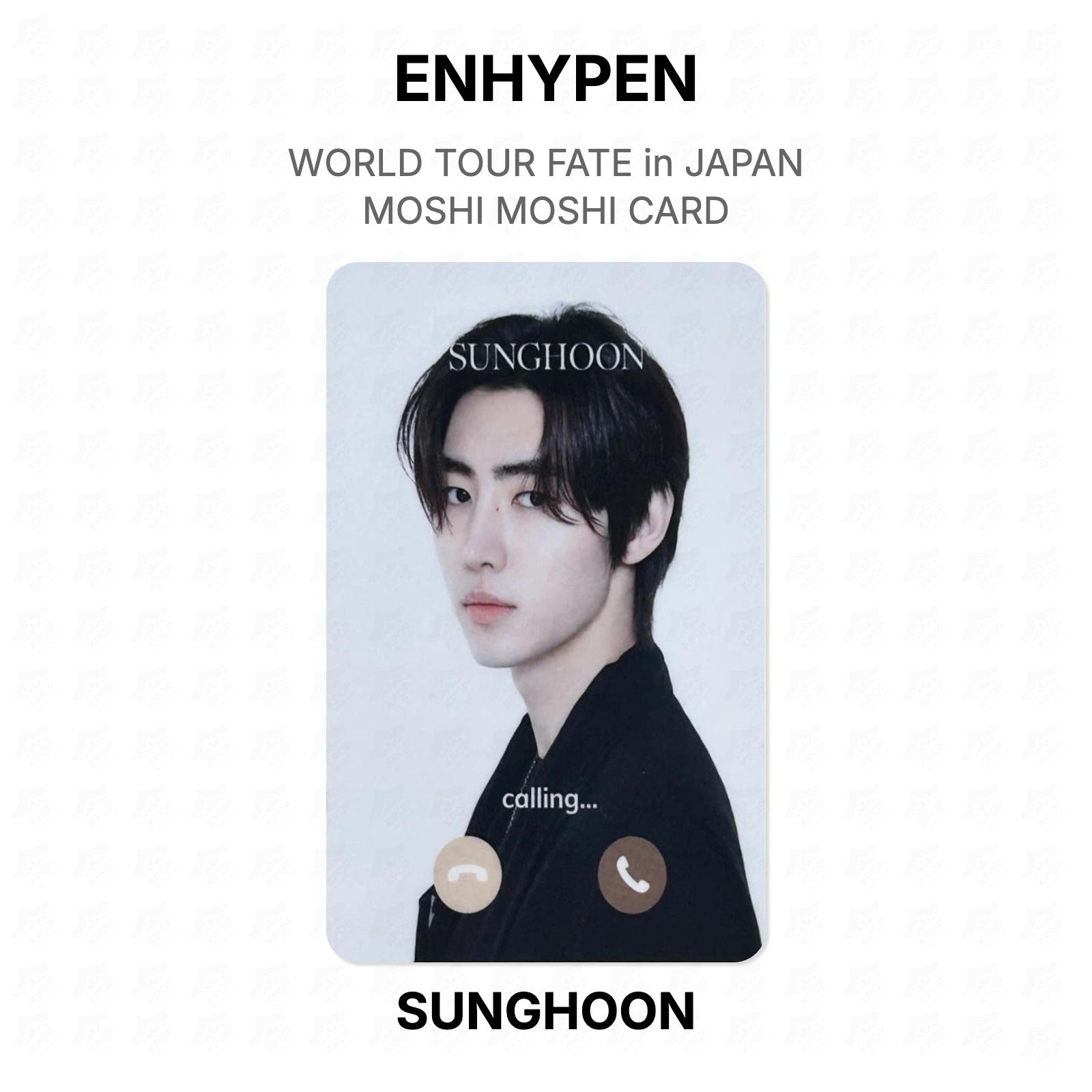 ENHYPEN МИРОВОЙ ТУР FATE в ЯПОНИИ MOSHI MOSHI CARD Официальная фотокарточка SUNGHOON