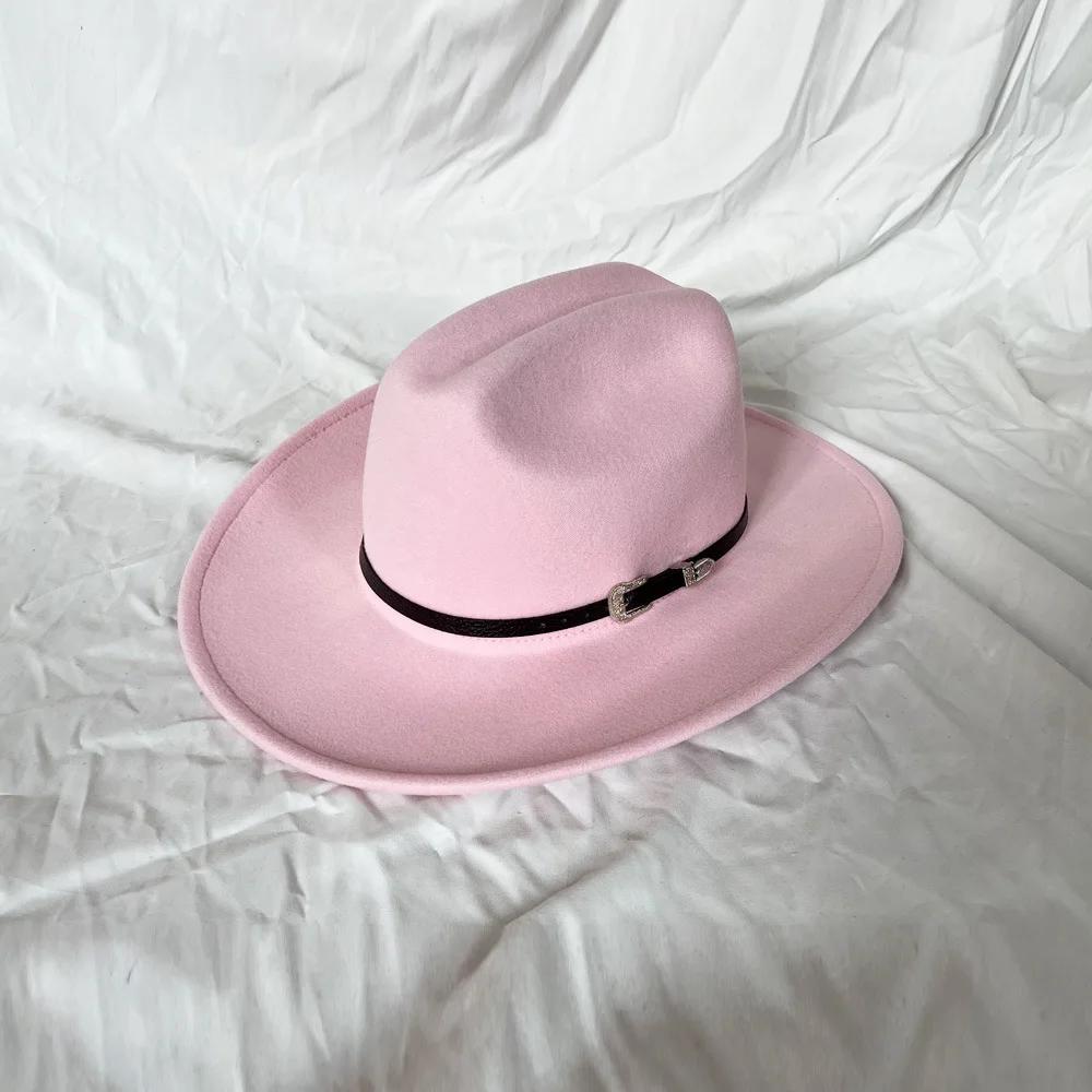 Vintage Western Cowboy Hat for Men Women with Shapeable Wide Brim Cowgirl Felt Hat Cloche Church Sombrero Hombre Caps