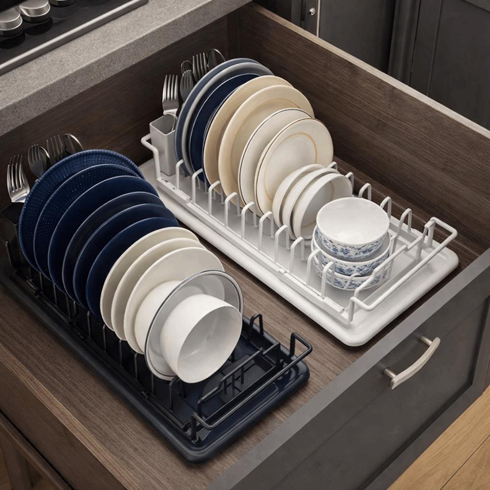 Large Capacity Expandable Dish Drying Rack Draining Dish Drainer Durable Sink Dish Drying Rack  RV