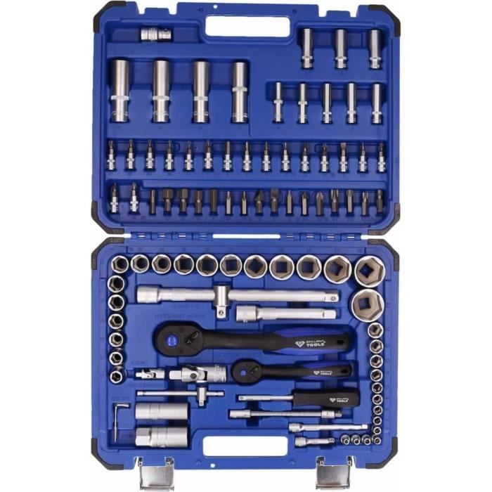 Coffret De Douilles Et Cliquets - BRILLIANT TOOLS - BT023094 - 94 Pièces - Métal