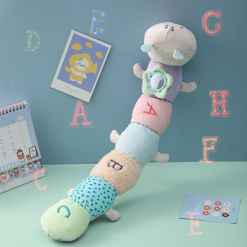 Aibi Plush Toy Caterpillar Doll Educational Pillow For Babies 0-3 Years Old