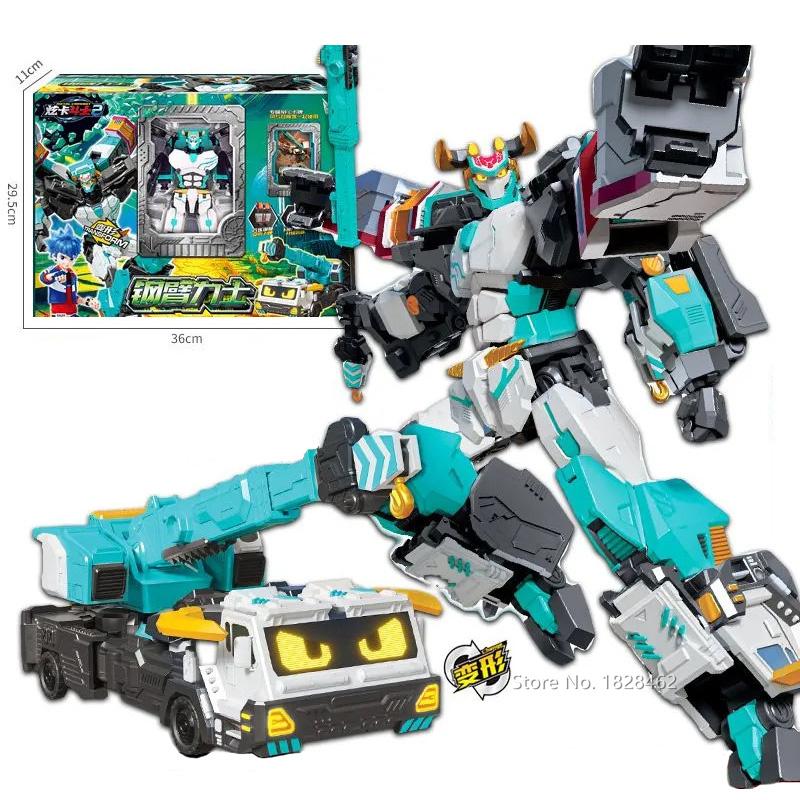 Metal Cardbot Season 2 Blue Cop S Transforming Robot To Car Action Figures with Card Transformation Car Musclehyde Model Toys