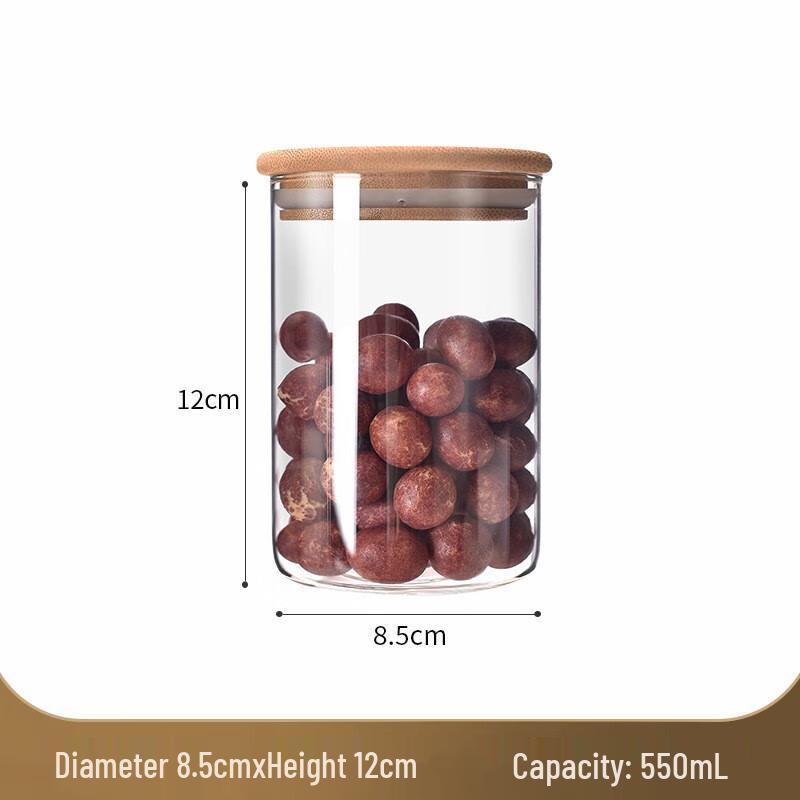 Glass Sealed Storage Jar with Bamboo Lid