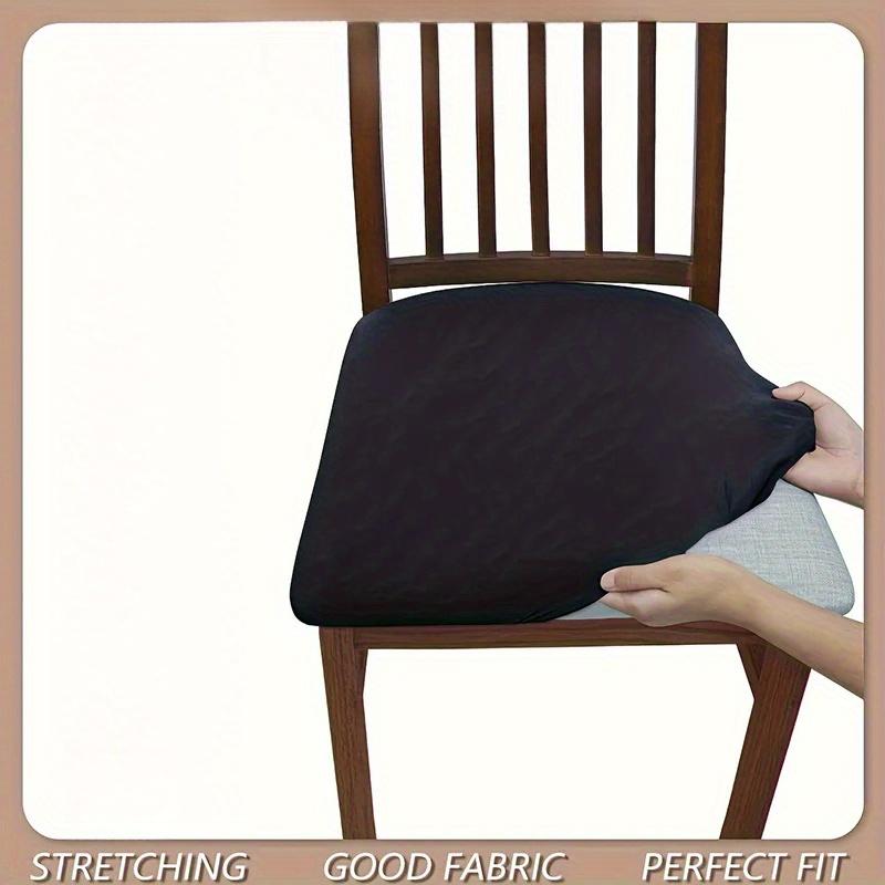 1pc Solid Color High Elastic Chair Cover Soft Chair Seat Covers Comfortable Chair Slipcover Minimalist Style Chair Protective Cover