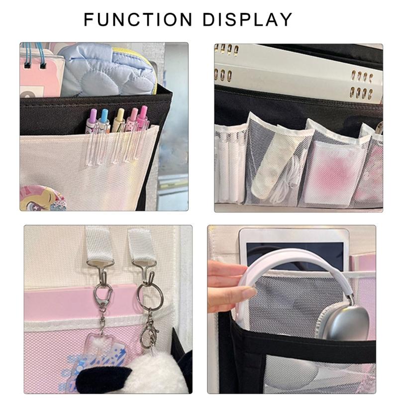 Multipurpose Door Back Hanging Storage Bag in Sturdy Oxford Cloth Materials Accessory for Dorms and Apartments