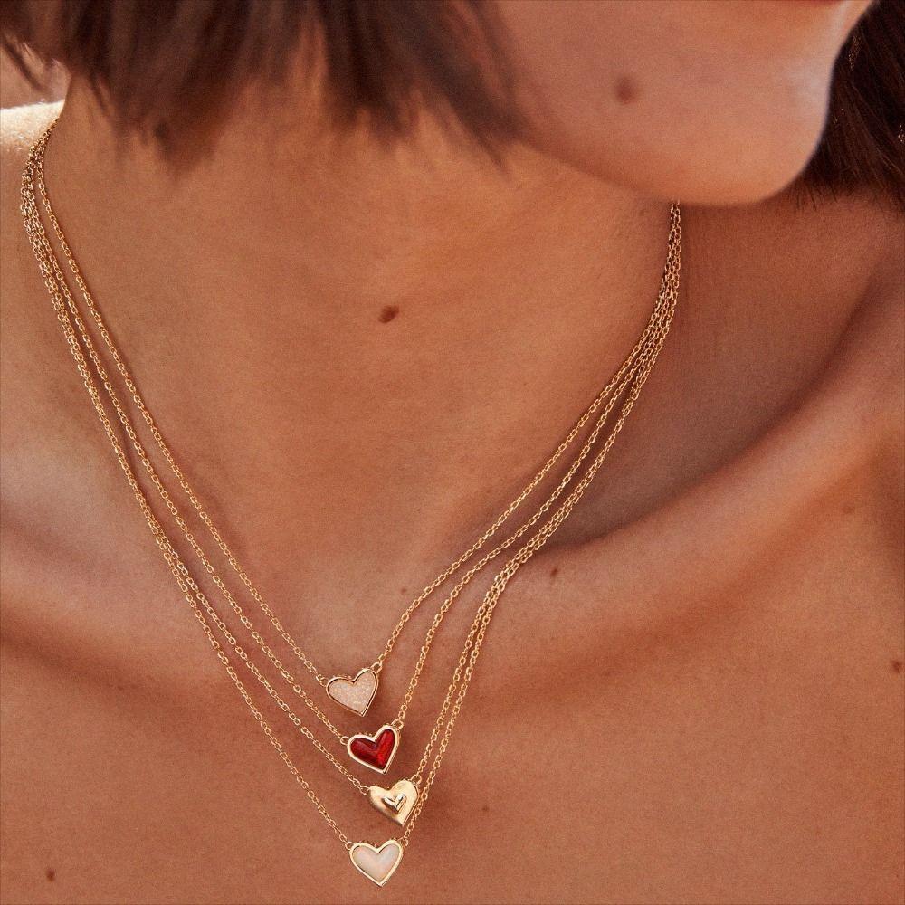 Ornaments Mixed Gemstones Necklace Overflowing Love-heart Cute Sweet Bracelet  Kids