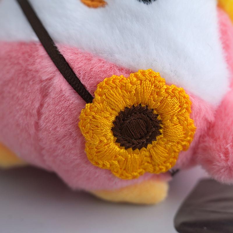 Adorable Creative Outdoor Duck Plush Doll Keychain With Soft Feeling And Cute Design