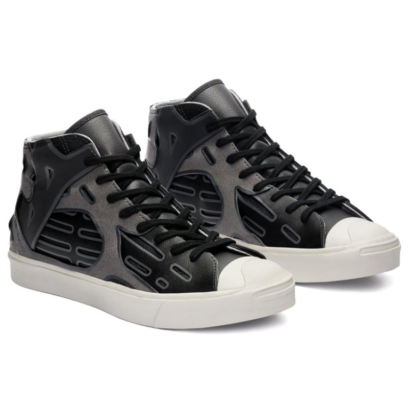 Converse Feng Chen Wang X Jack Purcell Mid-top Board Shoes Unisex Black and Grey