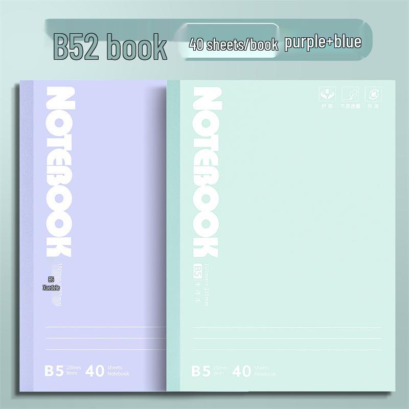 Vibrant Color Block A5/B5 Notebook - Ideal for Students, Soft Cover, No Ink Bleed, Smooth Writing