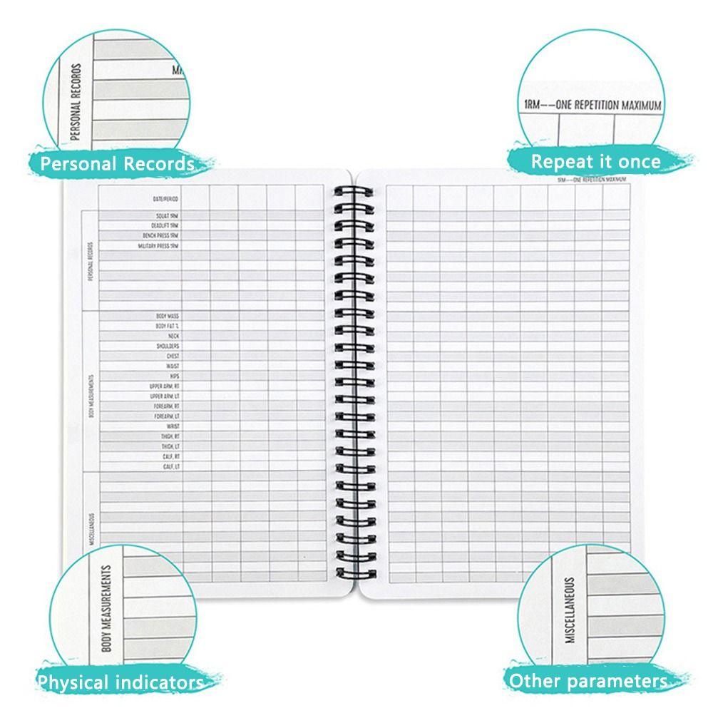 Paper A5 Planner Log Notebook English Interior Fitness Plan Book Fitness Logbook  Office Supplies