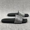 Women Slippers Summer Outside New Women's Shoes Open Toe Flat Bottom Water Diamond Stripe Wearing Minimalist Slippers Women