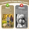 Large Dog Sling Carrier for Small Dogs, Front Facing Carrier for Cats Puppy Sling Wrap Chest, Adjustable Dog Outing Bag, Hands-Free Pet Holder for