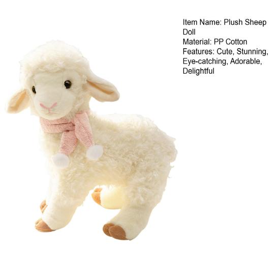 Plush Sheep Toy Small Stuffed Animal Sheep Doll Cute Soft White Little Lamb Toy for Kids Boys Girls Birthday Home Decor