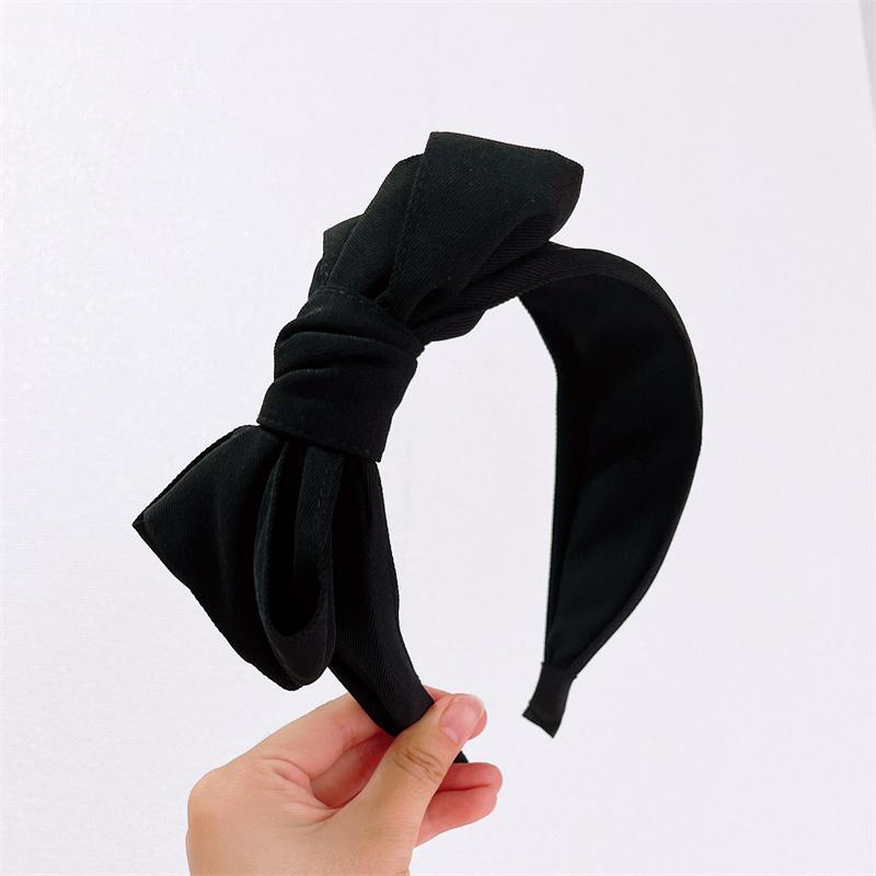 Fashion Women's Large Side Bow Knot Headband Twill Fabric Knotted Hoop for Adult Party And Shopping Fashionable Headwears