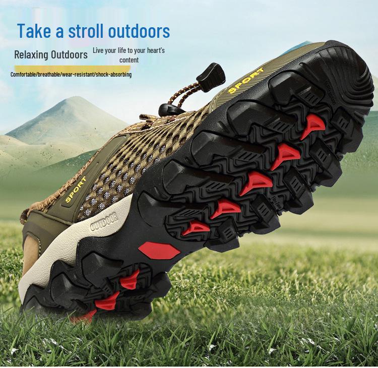 Men's Breathable Summer Mesh Casual Sports Shoes - Lightweight & Soft Sole for Outdoor Activities