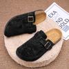 2025 Cztery Pory Roku dla Mężczyzn i Kobiet Klapki Baotou, Lekkie Korkowe Półkapcie, Buty dla Pary, Retro Wsuwane Kapcie