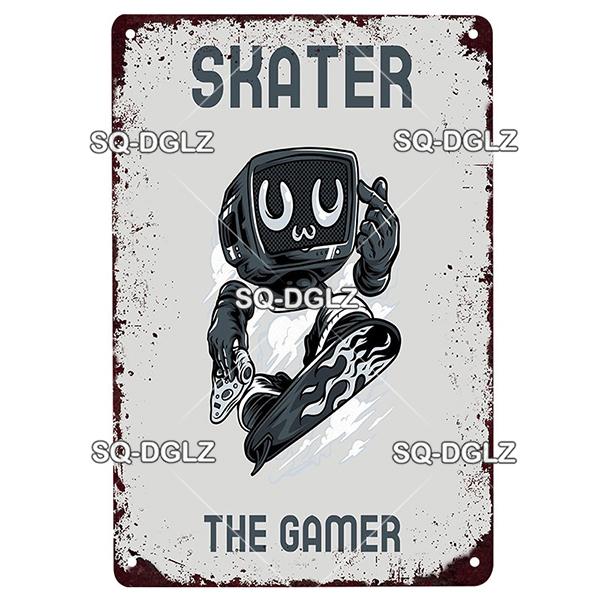 Game Rules Metal Sign Metal Poster Tin Sign Plaque Metal Vintage Wall Decor for Bar Pub Club Man Cave Metal Signs(20x30cm)