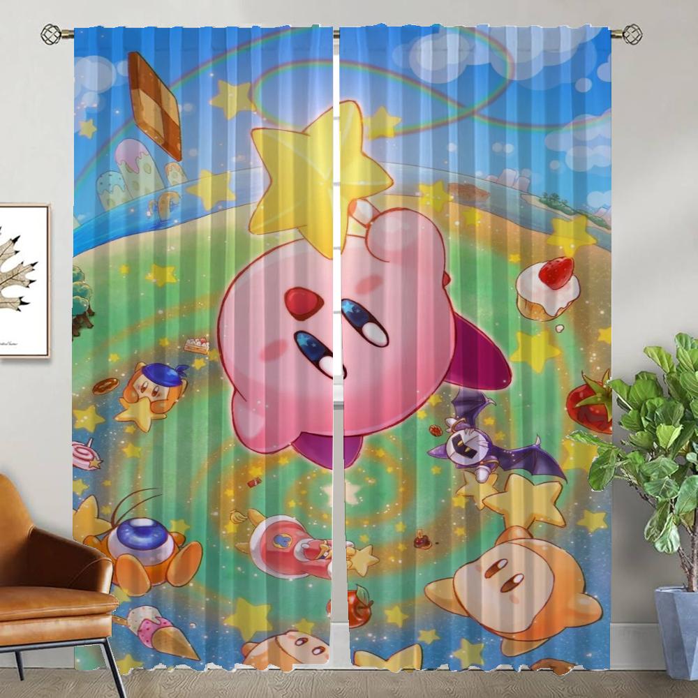 Partition K-kirbyes Elegant Room Curtains for Camera Window Curtain Home Interior Curtains 2 Pieces Shades Halloween Decoration
