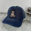 Breathable Baseball Hat Embroidered Bear Outdoor Sport Hat Cute Travel Sunshade Hat