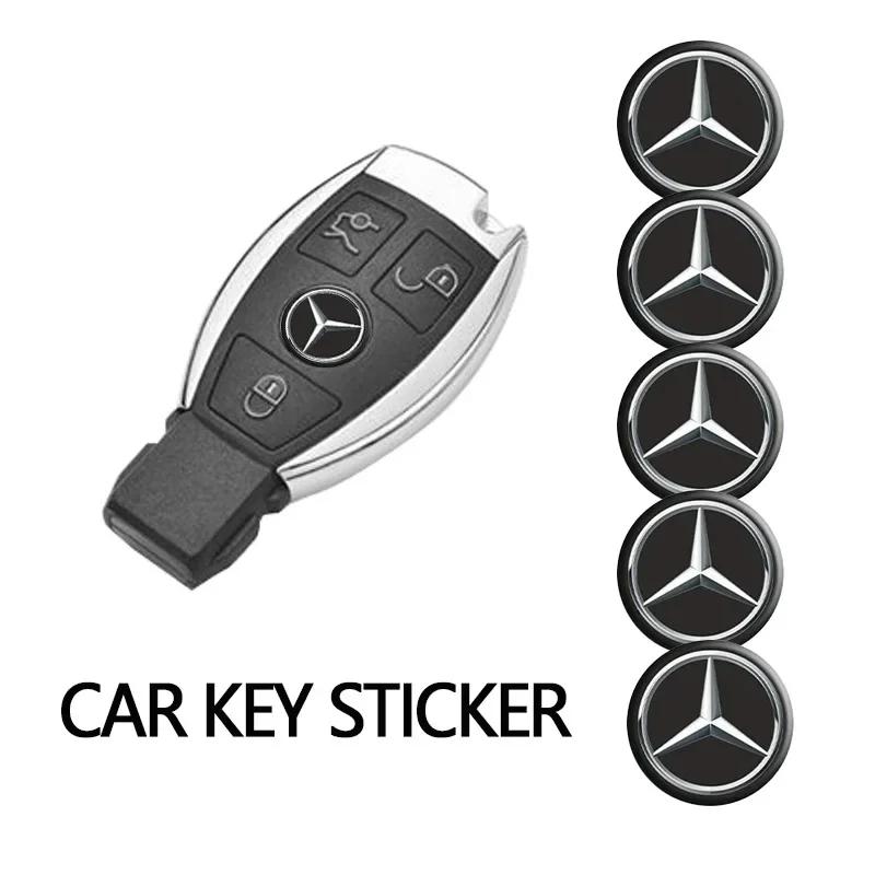 Autoaufkleber 2025 Heiß Für Benz Auto Schlüsselfernbedienung Aufkleber Emblem Zubehör Für Mercedes Benz AMG E S C A B Klasse GLE GLS CLS GLC
