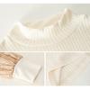 Womens Long Sleeve Tops Mock Neck Sequins Puff Sleeve Patchwork Blouses Solid Color Slim Fit Casual T Shirts
