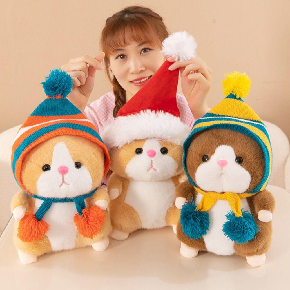 Soft Plush Hamster Doll Fluffy Hamster Stuffed Plushie Doll Hamster Plush Toy  Home Decor