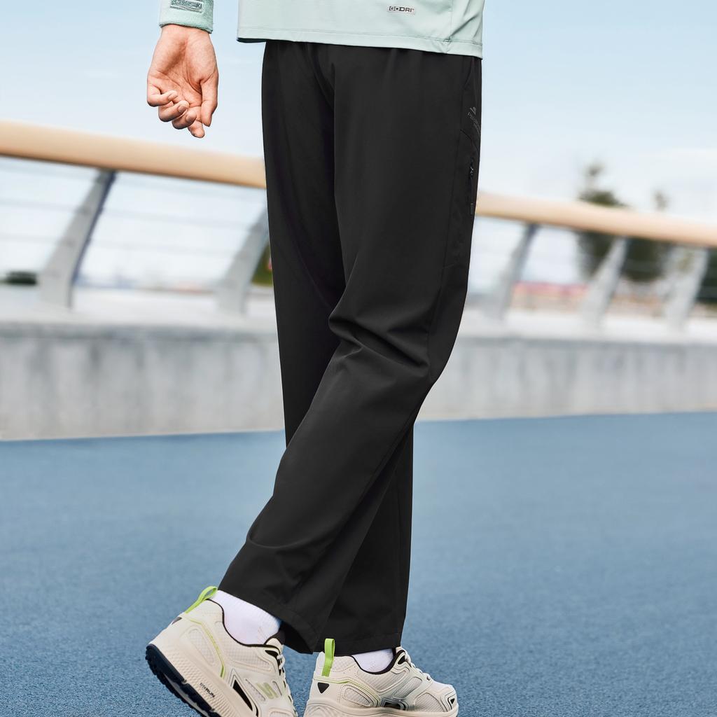 Skechers Solid Color Breathable Mid-Rise Casual Pants Men bottoms P226M112-0018