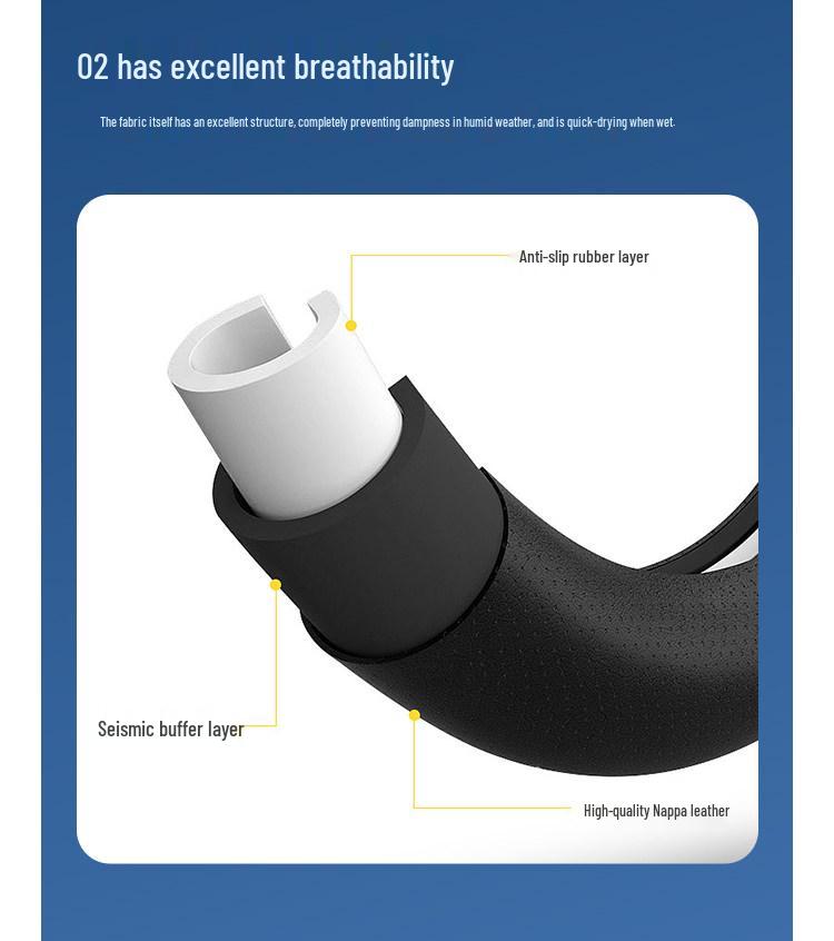 Geely Haoyue Pro Genuine Leather Steering Wheel Cover, Ultra-thin, Anti-slip, Sweat-proof, All-season Universal Fit