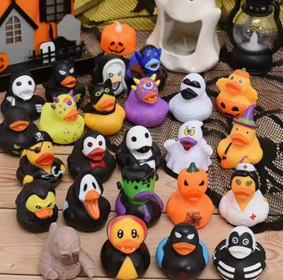 61224Pcs Halloween Rubber Ducks Halloween Role Pack Of Rubber Ducks Pumpkin Rubber Duck Funny Rubber Toys For Kids
