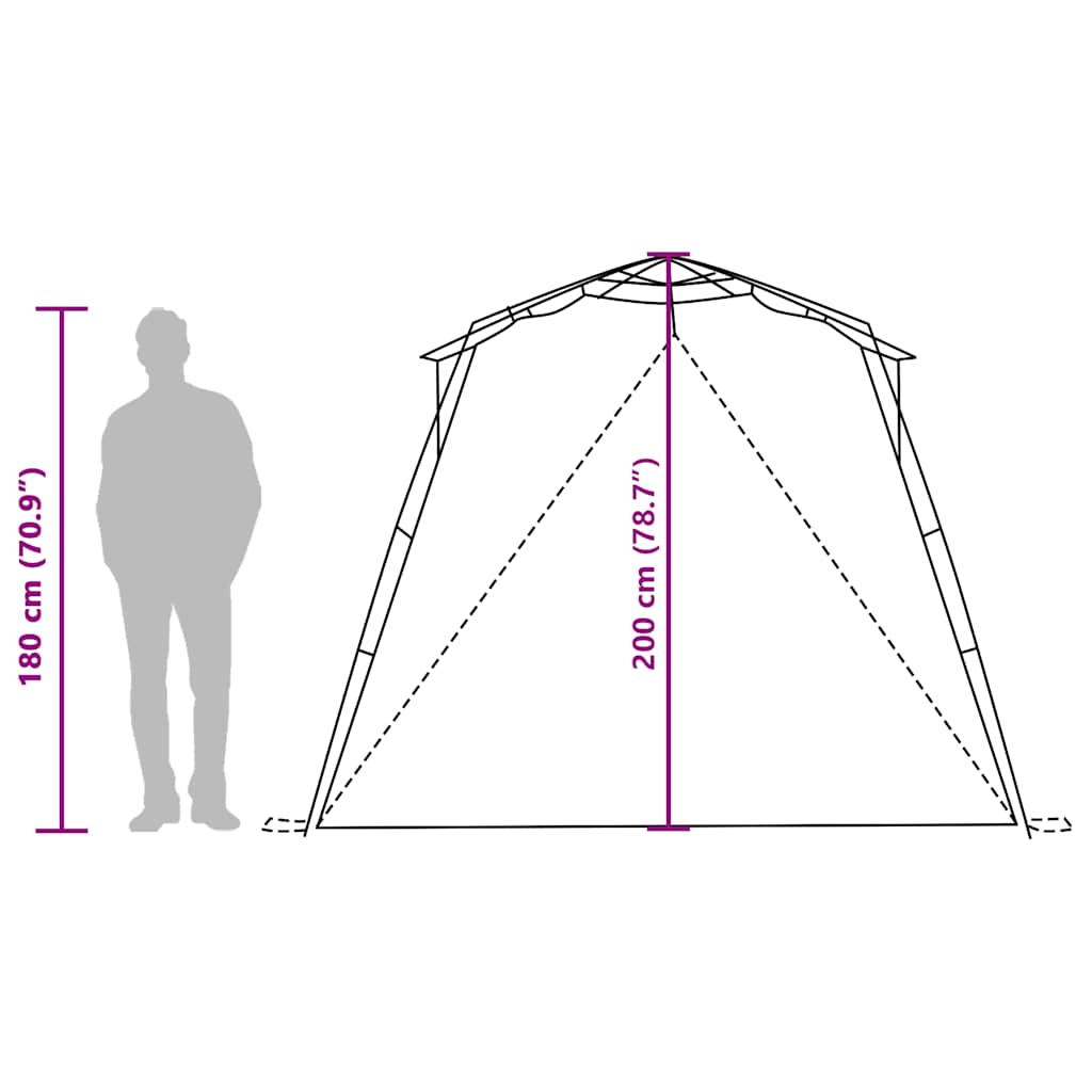 Beach Tent for 4 Persons Sea Green Quick Release Waterproof