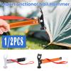 1/2 PCS Tent Mallet Multifunctional Cast Steel Tent Hammer Aluminium Camping Hammer with Hook Lightweight for Outdoor Activities
