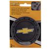 Plasticolor 000648R01 Chevrolet Bowtie Gold Cup Holder Coaster, Black