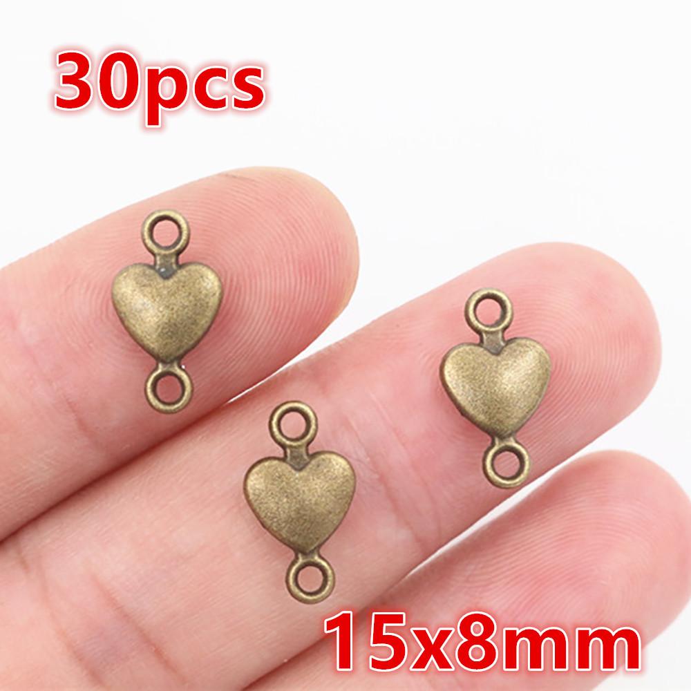 New Fashion Antique Silver Plated Bronze Heart Chrams Metal Alloy Pendant Charms for DIY Neckalce Jewelry Making Findings