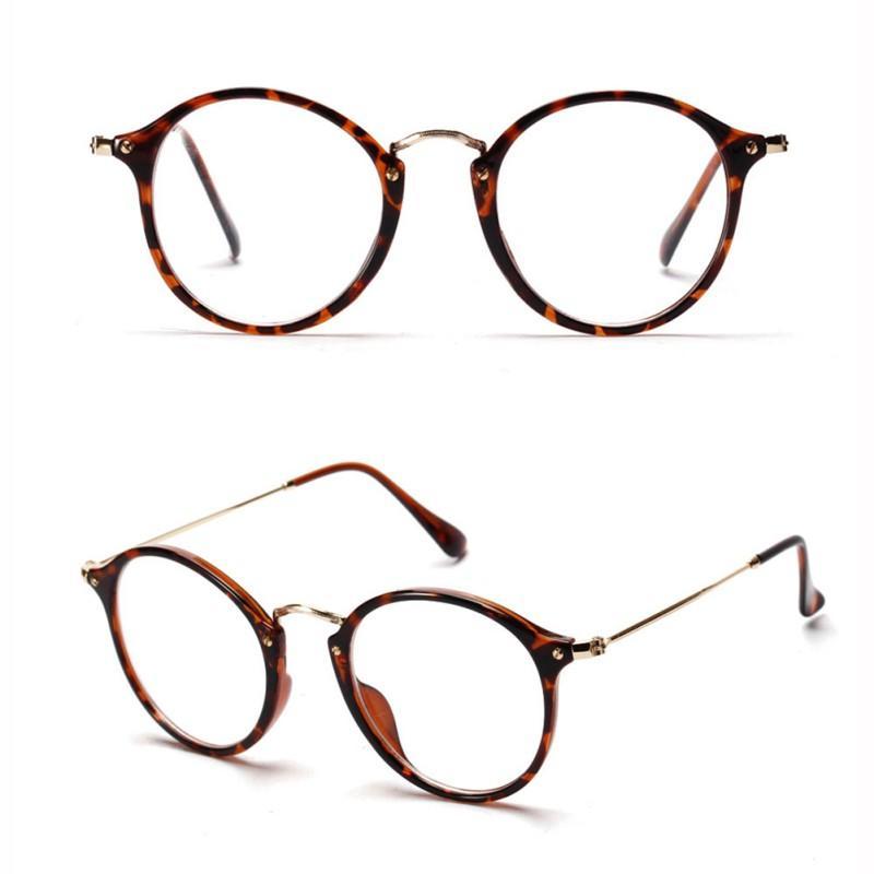 Blu-Ray Glasses Retro Eye Protection Personality Flat Mirror No Degree Black