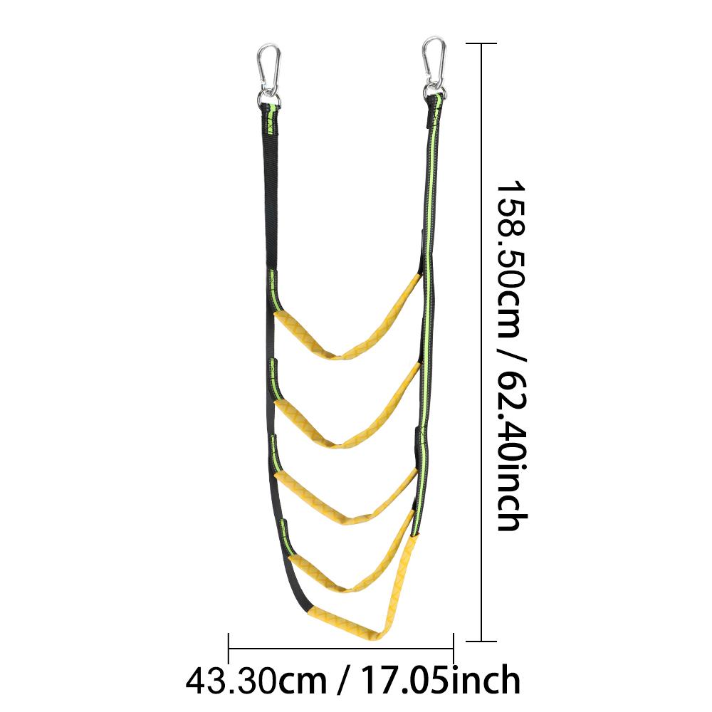 Boarding Soft Ladder Boat Folding Ladder Yacht Boat Side Hanging Ladder Rubber Boat Portable Boat Accessories 3/4/5 Step Boat Rope Ladder