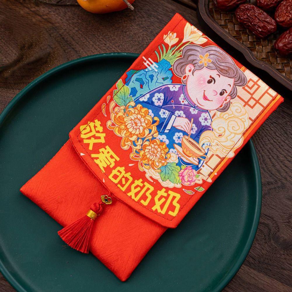 Chinese New Year Fabric Red Envelop Spring Festival Lucky Red Pockets  Dinner Party