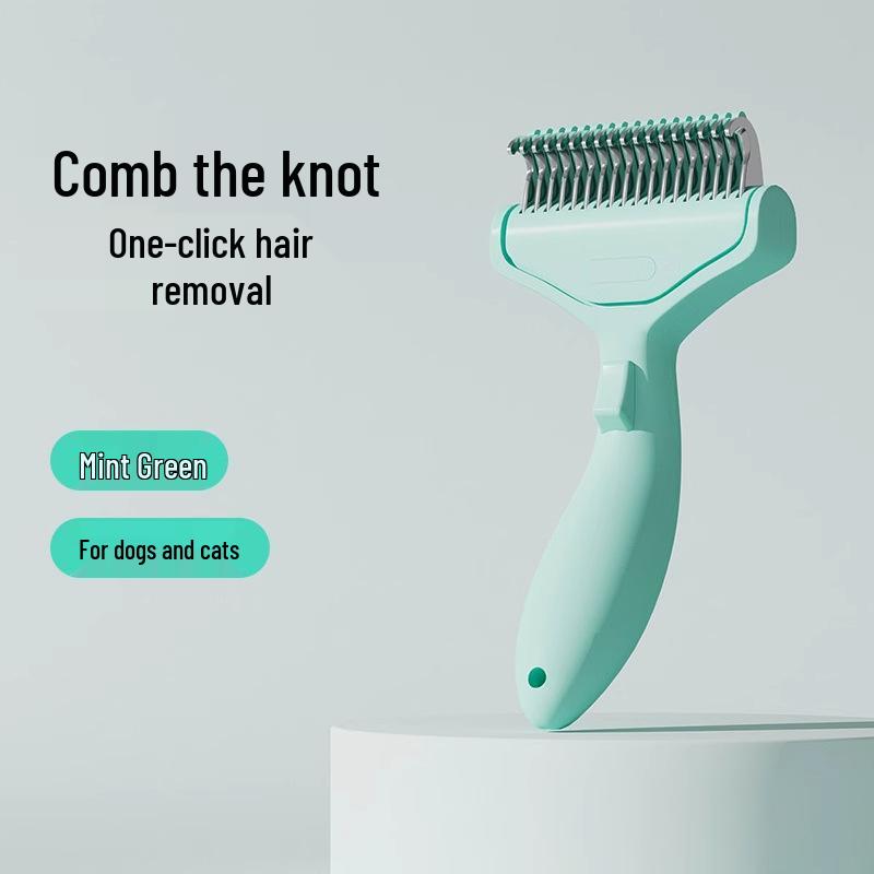 Cat & Dog Detangling De-shedding Brush - Stainless Steel Hair Removal Comb