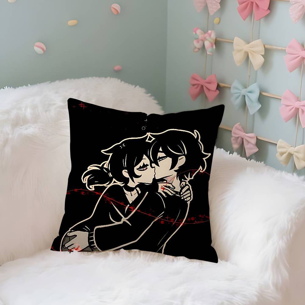 

Game TTheCoffin Of Andy And LeyleyS Case Plush Fabric Soft Pillowcase Double Sided Print Cushion Cover Household Gifts 40X40cm