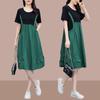 Plus Size Women's Stylish Korean Mid-Length Dress - Summery 2024 Trend