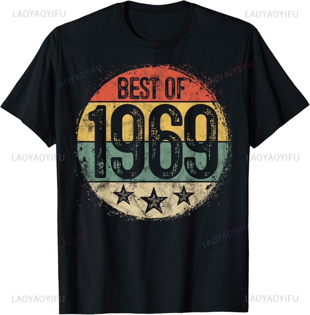 Vintage Made in 1969 T-Shirt Custom Printed Graphic T Shirts Short Sleeve  Casual Streetwear Summer Tops