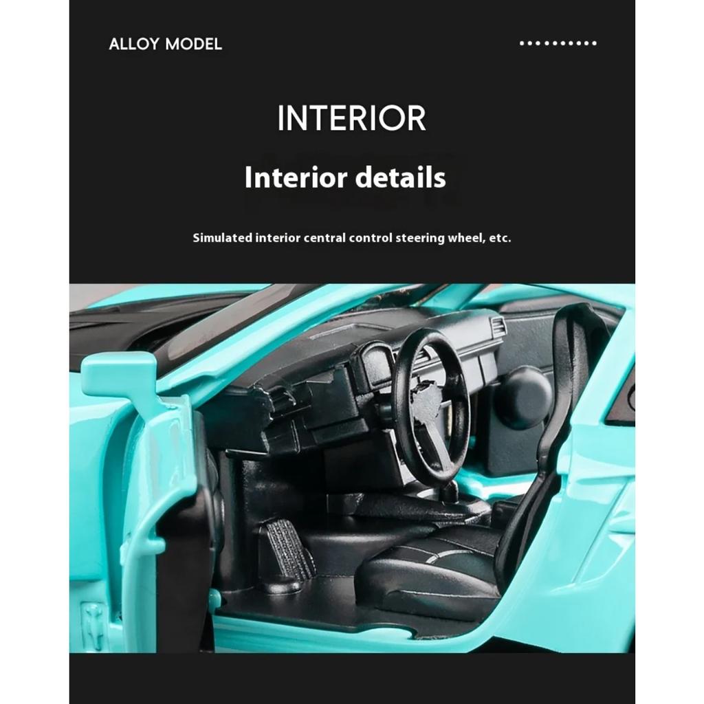 1/32 Porsche GT3 RS Supercar Alloy Diecast Metal Model Sound & Light Toy Children Birthday Toy Gift Collect Hobby Model Kids Toy