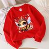 Kids Crewneck Long Sleeve Sweatshirt,Cute Cartoon Little Bee Graphic Print