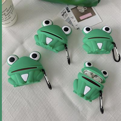 Για Θήκη Airpods Pro 2, Χαριτωμένη 3D Προστατευτική Θήκη Σιλικόνης Ακουστικών με Φορμάκι Βάτραχου Για Θήκη Airpods Pro/Θήκη Airpods 3/Θήκη Airpods 1/2