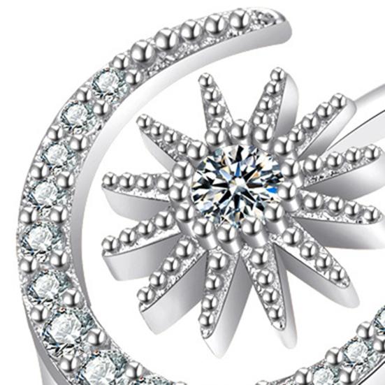 Kvinner Ring Åpning Geometrisk Delikat Elegant Temperament Gave Rhinstein Innlagt Stjerne Måne Fingerring
